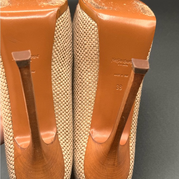 Saint Laurent Cloth heels 38 Used Brown, Cloth - Picture 6 of 16